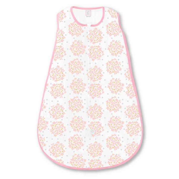 Swaddledesigns Sleeping Sack Wearable Blanket - Floral Shimmer - Pink Heavenly