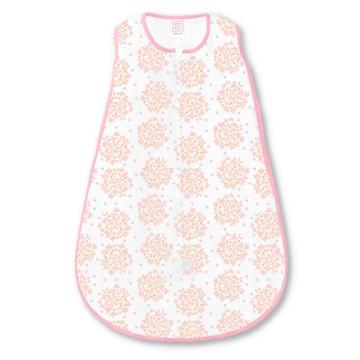 Swaddledesigns Sleeping Sack Wearable Blanket - Floral Shimmer - Pink Heavenly