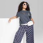Women's Plus Size Ascot + Hart Malibu Short Sleeve Graphic Pocket T-shirt - Gray