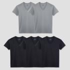 Fruit Of The Loom Men's V-neck T-shirt 5pk - Black/gray