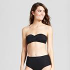 Women's Molded Cup Twist Bandeau Bikini Top - Black - S - Mossimo, Black Arrow