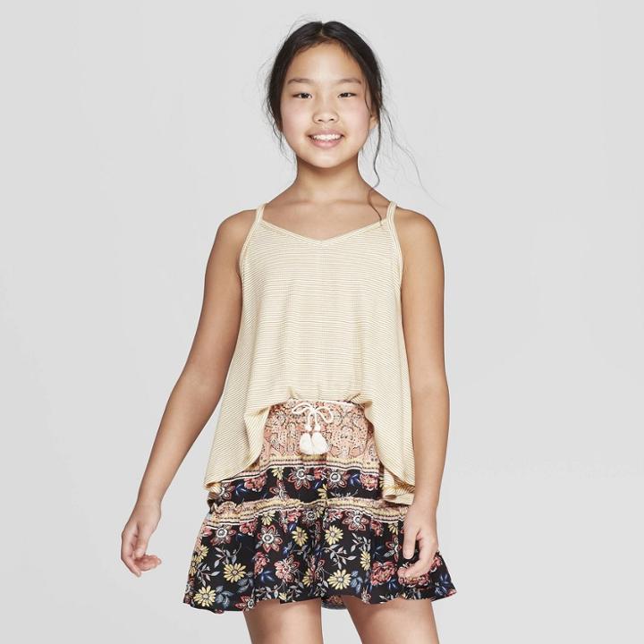Girls' Swing Rib Tank Top - Art Class Gold