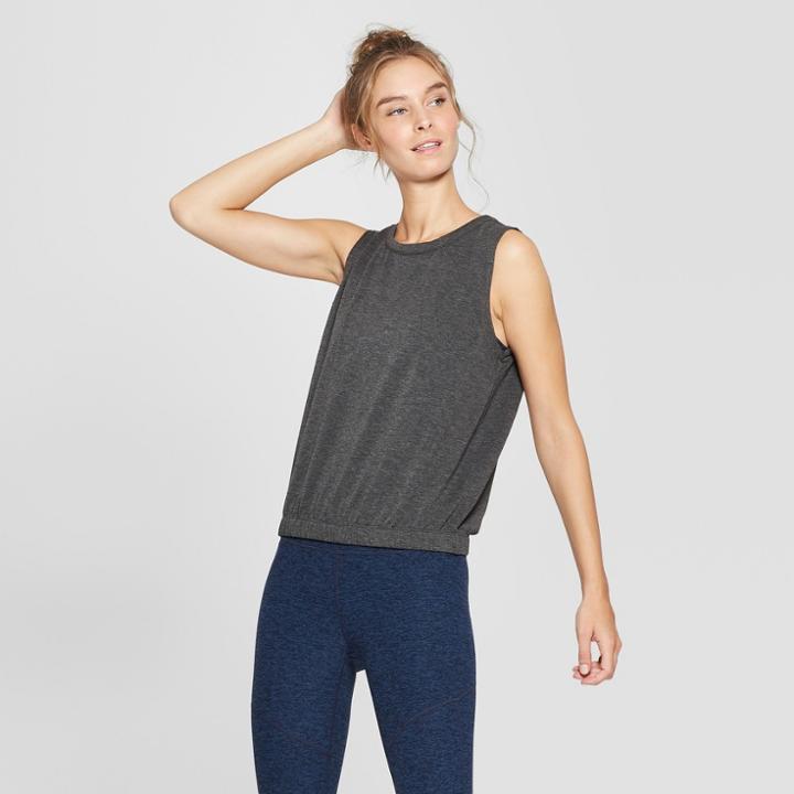 Women's Banded Bottom Tank Top - Joylab Clay Orange