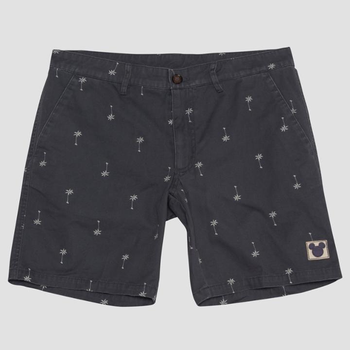 Junk Food Men's Mickey Mouse Palm Tree Print Shorts - Black