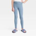 Girls' V-waist Pocket Leggings - Art Class Blue