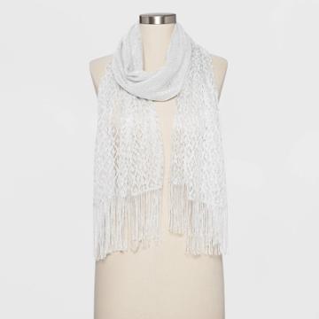 Estee & Lilly Mesh Shimmer Wrap - White