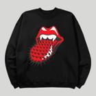 Women's The Rolling Stones Plus Size Halloween Graphic Sweatshirt - Black