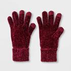 Women's Chenille Glove - A New Day Burgundy