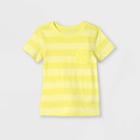 Toddler Boys' Striped Pocket Short Sleeve T-shirt - Cat & Jack Yellow