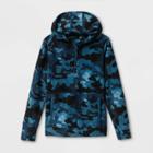 Boys' Fleece 1/4 Zip Hooded Sweatshirt - All In Motion Vibrant Blue