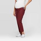 Maternity Side Panel Chino Pants - Isabel Maternity By Ingrid & Isabel Red