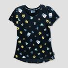 Girls' Minecraft J!nx 'icons' Hi Lo Short Sleeve T-shirt - Black