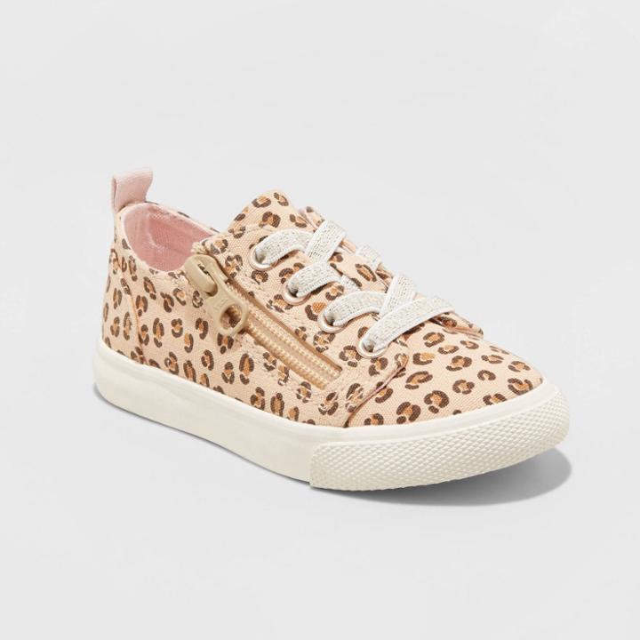 Toddler Girls' Luka Accessible Sneakers - Cat & Jack Tan