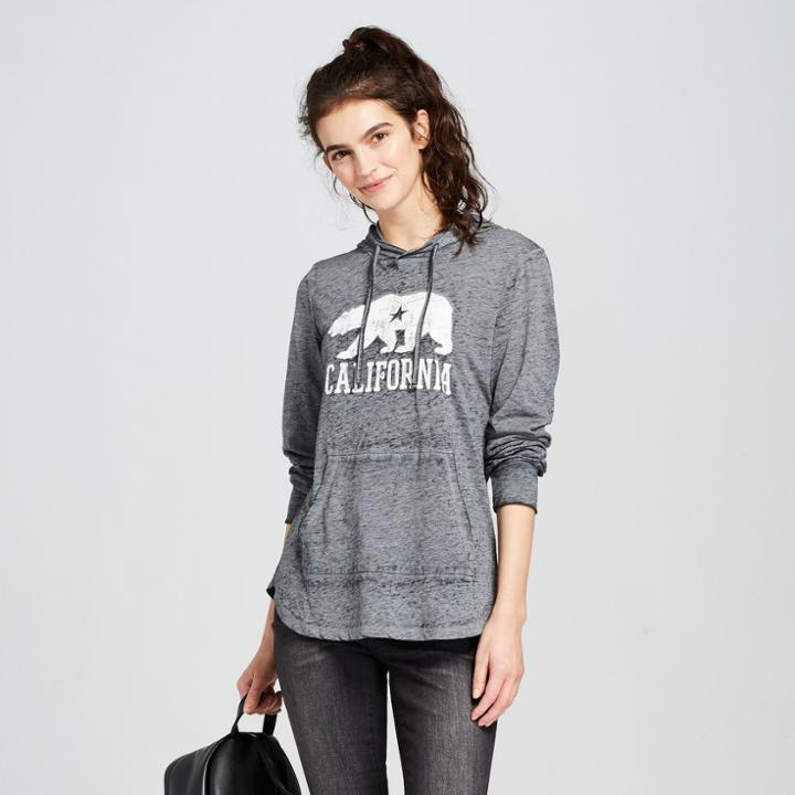 Women's California Bear Graphic Hoodie - Modern Lux (juniors') - Charcoal