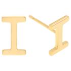 Women's Journee Collection Brass Initial Stud Earrings - Gold, I, Gold