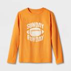 Boys' 'sunday Funday' Long Sleeve Graphic T-shirt - Cat & Jack Orange