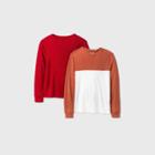 Boys' 2pk Long Sleeve Thermal T-shirt - Cat & Jack Red/orange/cream