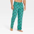 Men's Fox Print Microfleece Pajama Pants - Goodfellow & Co Green