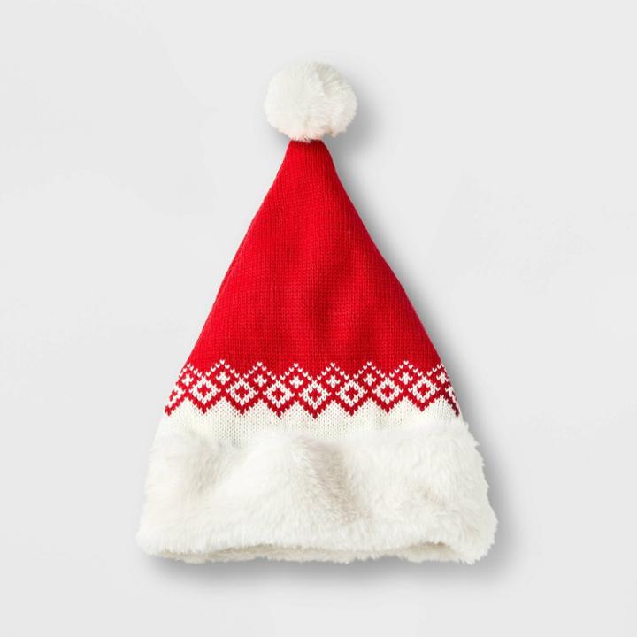 Baby Girls' Jacquard Beanie - Cat & Jack Red