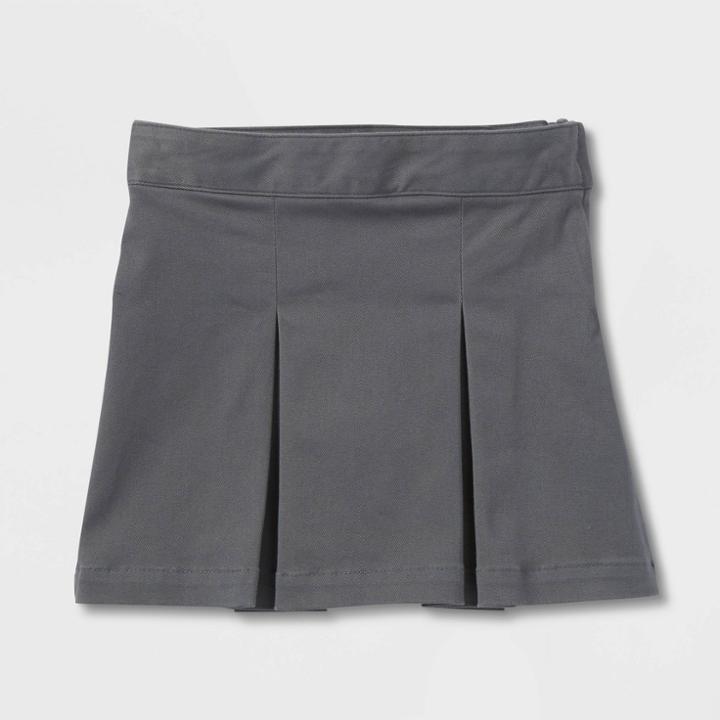 Toddler Girls' Pleated Twill Uniform Skorts - Cat & Jack Gray