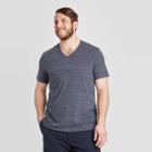 Men's Tall Standard Fit Short Sleeve Novelty V-neck T-shirt - Goodfellow & Co Blue