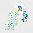 Toddler Boys' 4pc Surfing Animal Tight Fit Pajama Set - Cat & Jack Blue