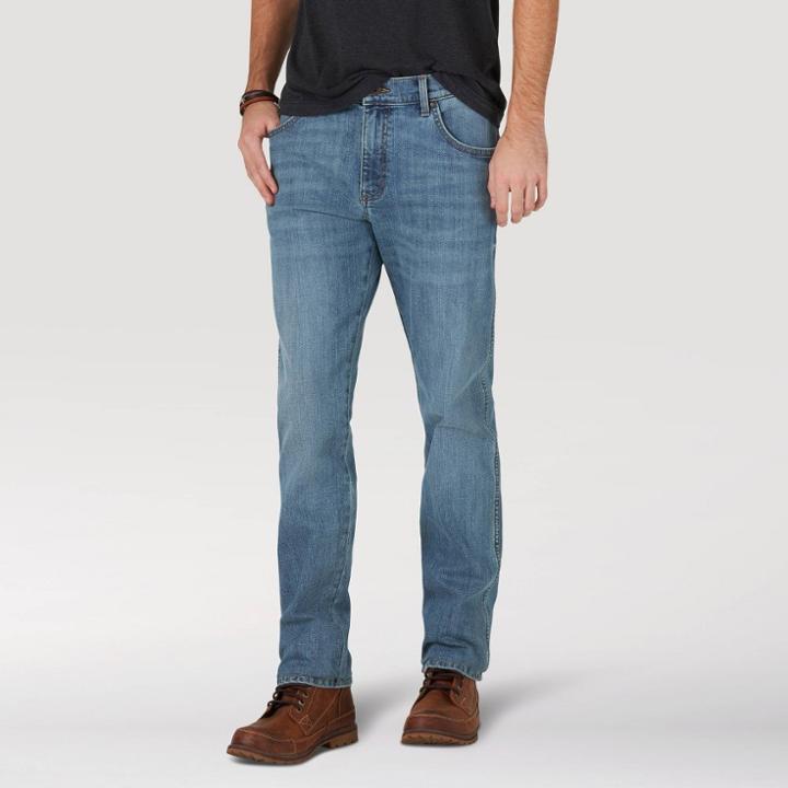Wrangler Men's Slim Straight Fit Jeans - Light Denim 32x32,