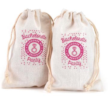 Hortense B. Hewitt Bachelorette Hangover Kit Cotton Bag, White