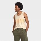 Men's Floral Print Relaxed Fit Scoop Neck Tank Top - Goodfellow & Co Light Beige/floral