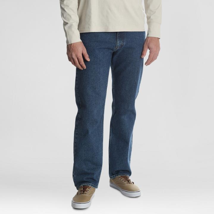 Wrangler Men's Relaxed Straight Fit Jeans - Dark Denim Wash