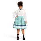 Women's Plus Size Striped Pleated A-line Skirt - Jason Wu For Target Light Blue