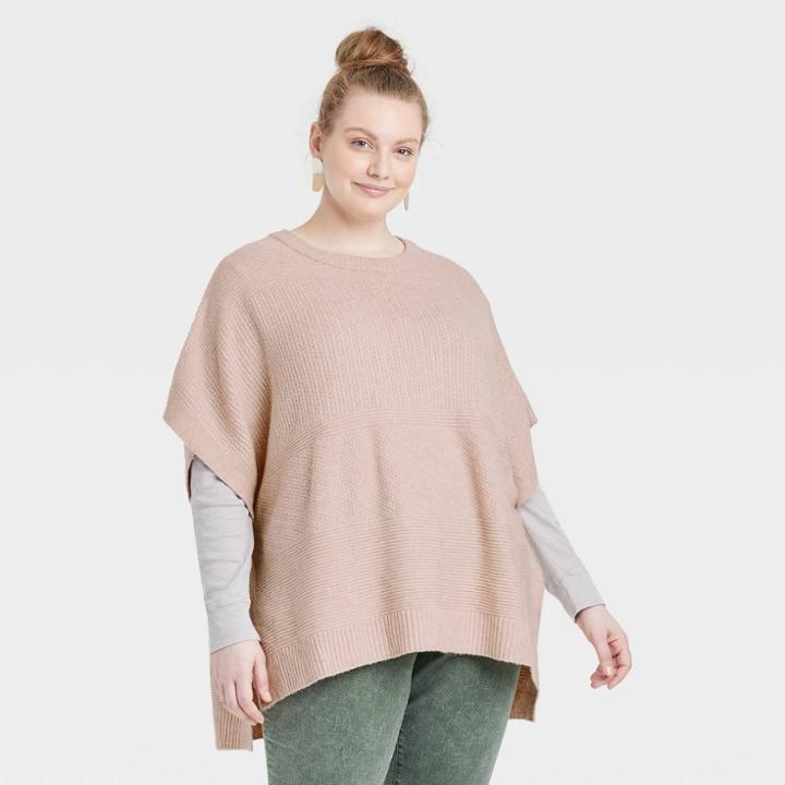 Women's Plus Size Knit Pullover - Universal Thread Cream One Size, Ivory