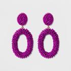 Sugarfix By Baublebar Beaded Hoop Earrings - Purple, Girl's,