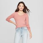 Women's Long Sleeve Back Detail Top - Soul Cake (juniors') Mauve