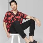 Men's Printed Short Sleeve Resort Button-down Shirt - Original Use Black