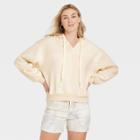 Women's Patchwork Hooded Sweatshirt - Universal Thread Off-white