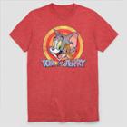 Warner Bros. Men's Tom And Jerry Circle Short Sleeve Graphic T-shirt - Red