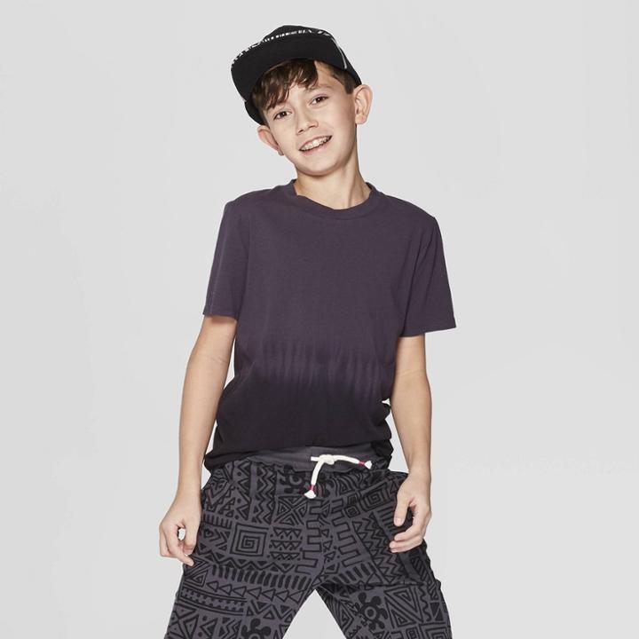 Boys' Dip Dye Short Sleeve T-shirt - Art Class Black