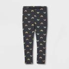 Toddler Girls' Rainbow Leggings - Cat & Jack Dark Gray