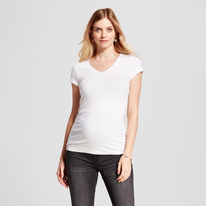 Target Maternity V-neck T-shirt - Isabel Maternity By Ingrid & Isabel White