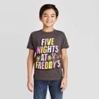 Petiteboys' Short Sleeve Five Nights At Freddy's T-shirt - Charcoal Xs, Boy's, Gray