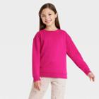 Kids' Pullover Crew Fleece Top - Cat & Jack Pink