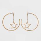 Star Hoop Earrings - Wild Fable Gold