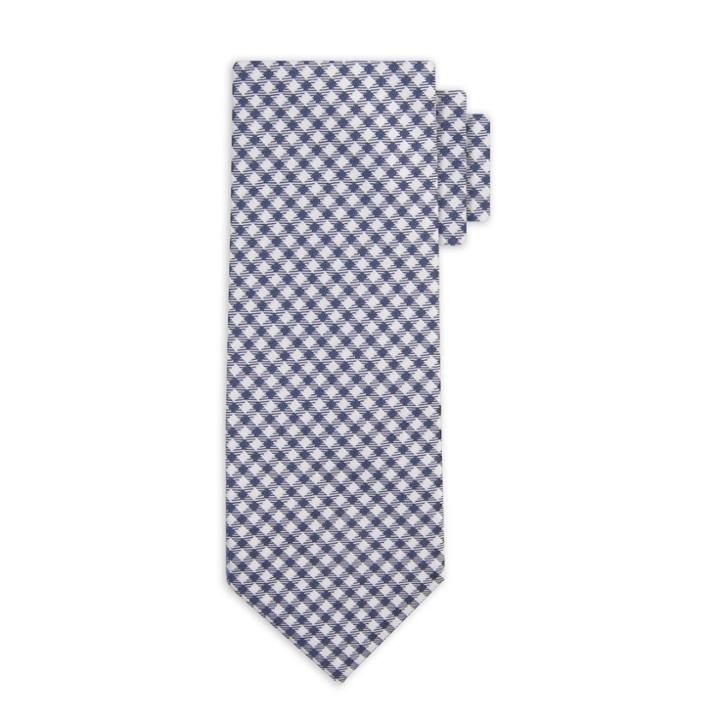 Men's Gingham 2 Necktie - Goodfellow & Co Blue One Size, Jamestown Blue
