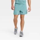 Men's 5 Lined Run Shorts - All In Motion Teal S, Men's, Size: