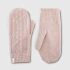Isotoner Women's Recycled Knit Mittens - Blush