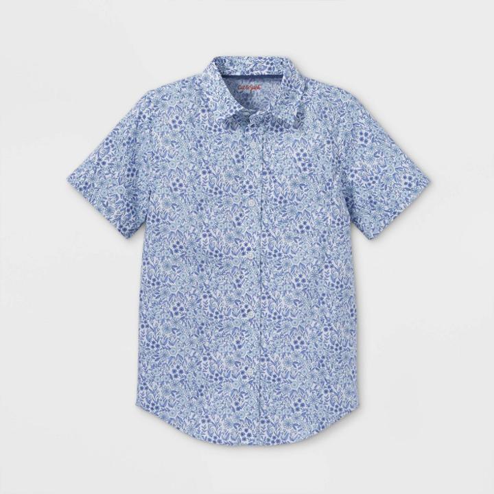 Boys' Woven Button-down Short Sleeve Shirt - Cat & Jack
