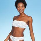 Juniors' Textured Bandeau Bikini Top - Xhilaration Gray Floral D/dd Cup