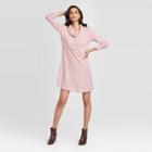 Women's Long Sleeve Cozy Cowl Neck Sweater Dress - Knox Rose Rose Xs, Women's, Pink