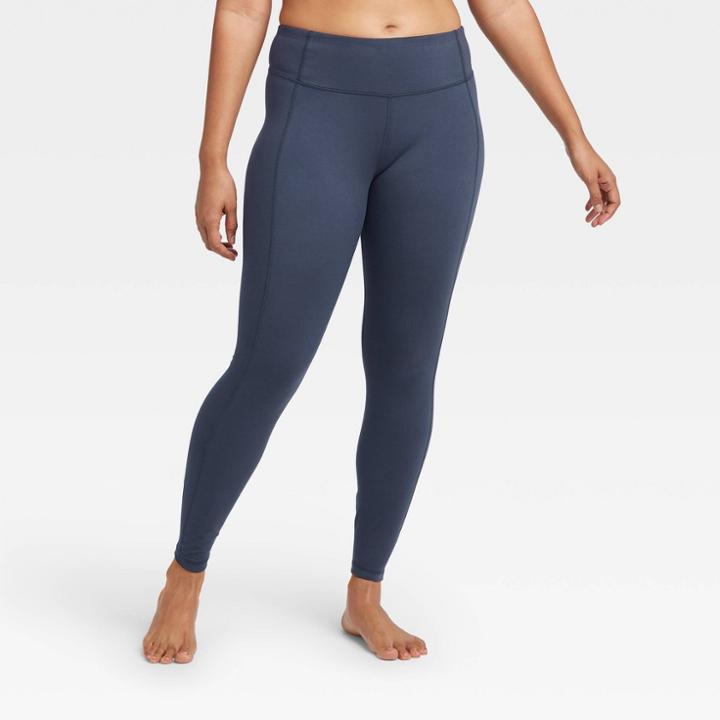 Women's Simplicity Mid-rise Leggings 27 - All In Motion Navy Xs, Women's, Blue